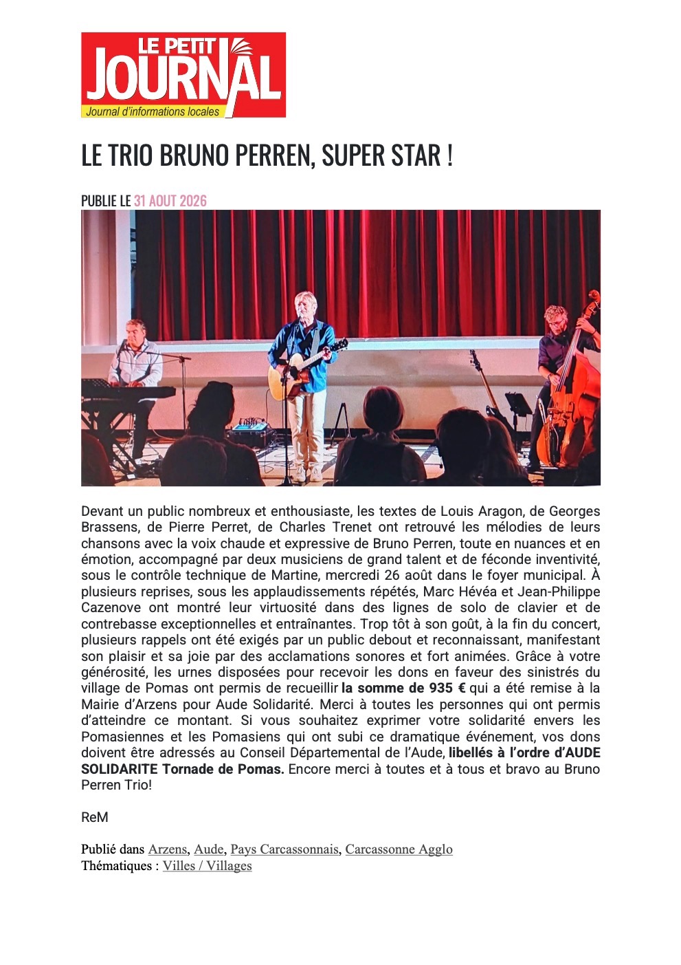Le trio Bruno PERREN Super Star !  Arzens (11)